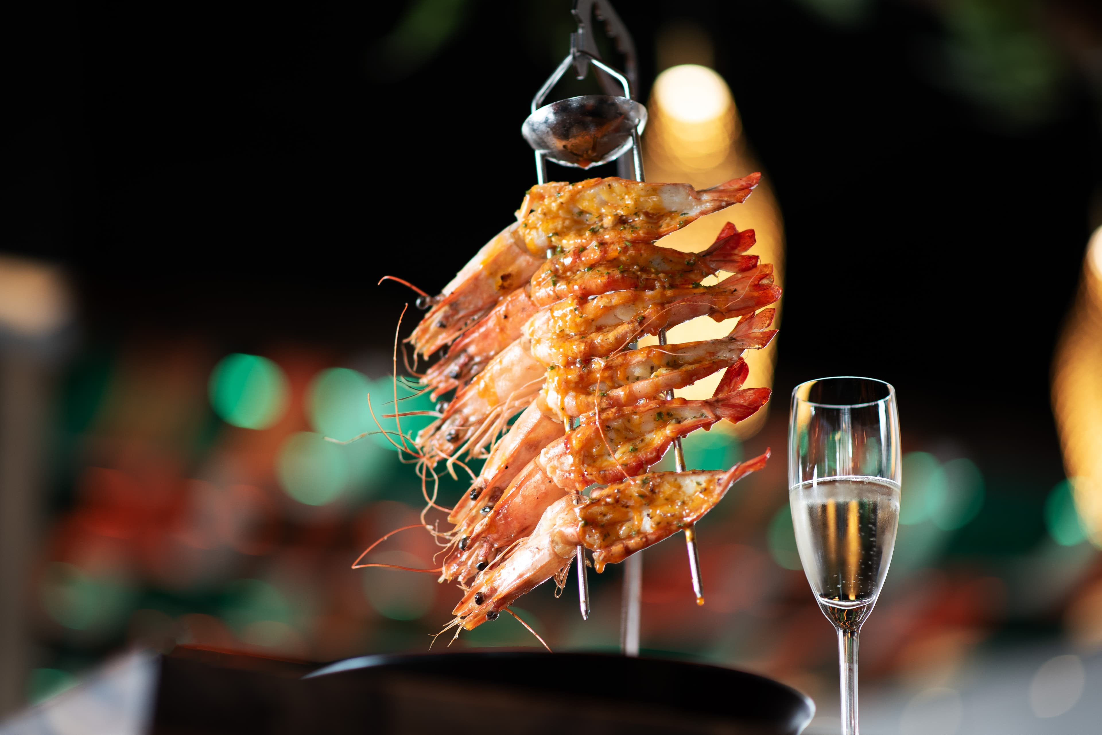 MALT prawns served at the table